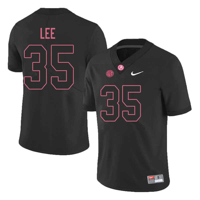 Alabama Crimson Tide Men's Shane Lee #35 Black NCAA Nike Authentic Stitched 2019 College Football Jersey LV16Y71TG